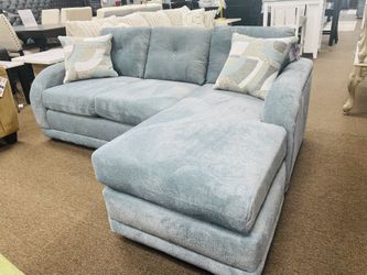 Brand New cozy aqua Sectional! Take Home $10 Down