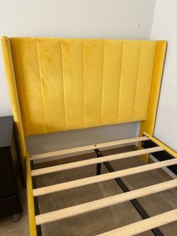 Yellow Twin bed frame