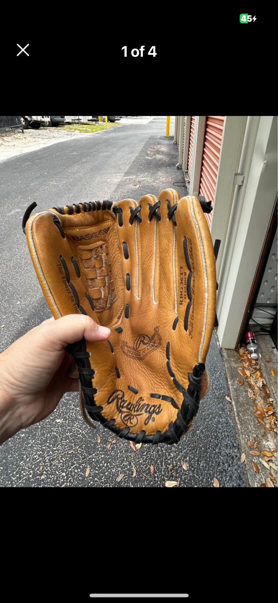 Rawlings Baseball Glove RGB36TT 12.5” RHT Brown Full Grain Leather FastBack