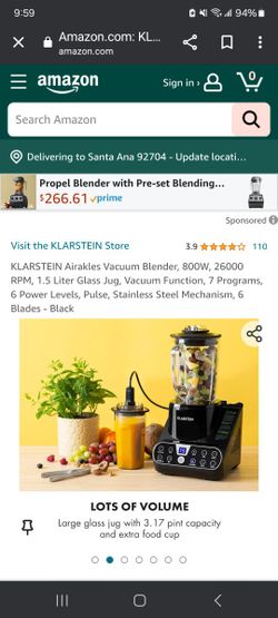 KLARSTEIN VACUUM BLENDER 