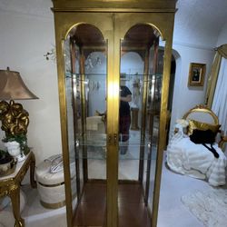 Golden Gold Antique Cabinet With Light