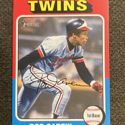 2024 Topps Heritage ROD CAREW 1975 Oversized Box Topper, Box Loader #OB-6 Twins