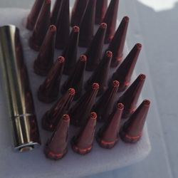 24 pcs red Spike Lug Nuts 12x1.5 Thread 