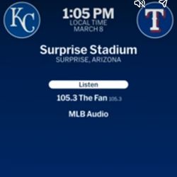 Texas Rangers Vs KC Royals 