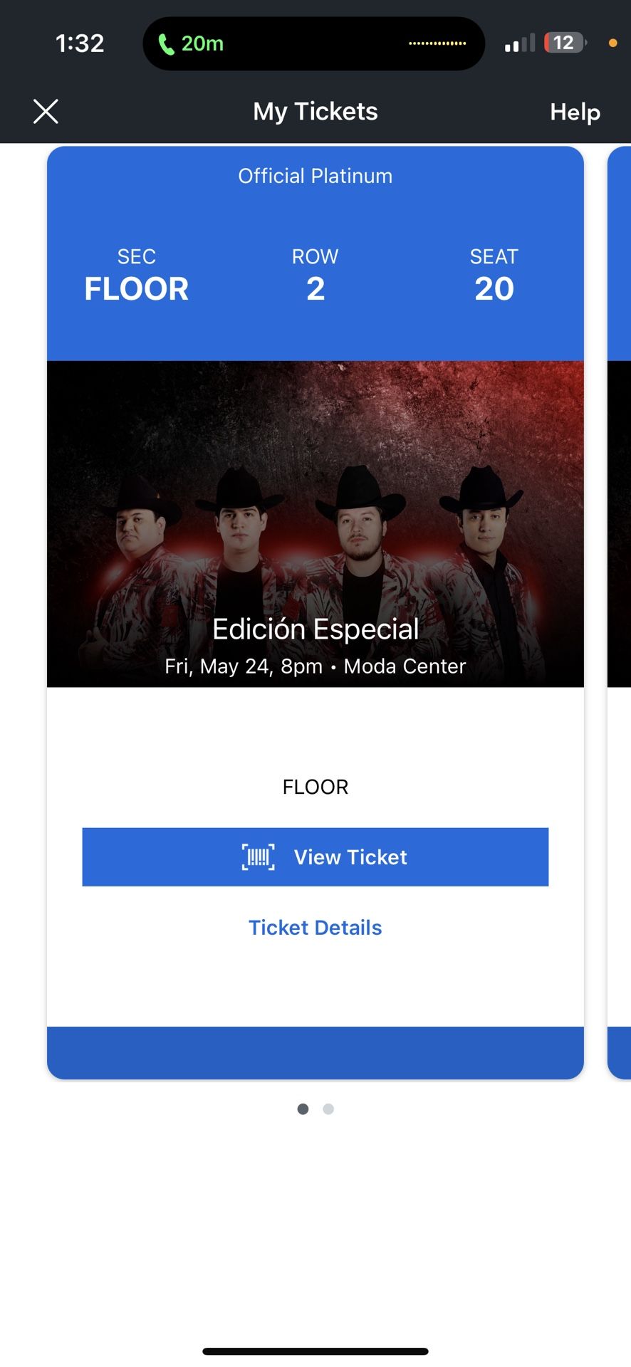 Selling 2 Edición Especial Tickets Front Row