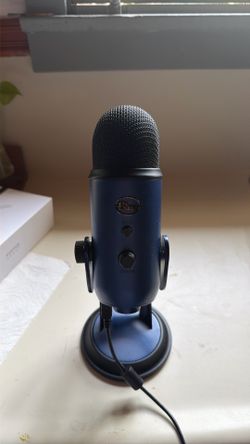 Blue Yeti microphone.