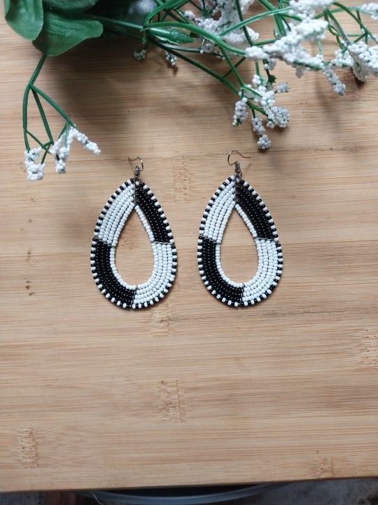 1PR Beautiful African Maasai Beaded Earrings 