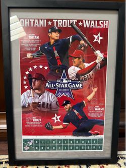 Ohtani/Trout/Walsh Framed Autograph