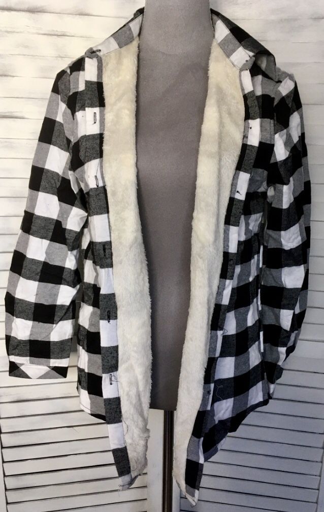 Plaid Fleece Shirt, Medium