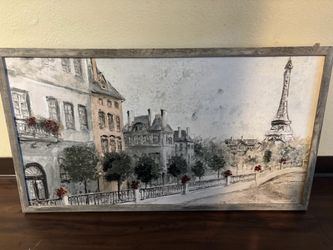 Paris Street Scene Framed Wall Art