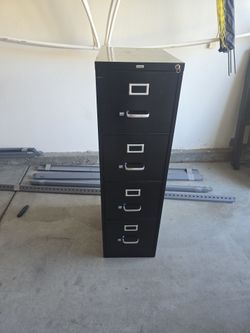 OfficeMax 4-Drawer Metal Filing Cabinet Black