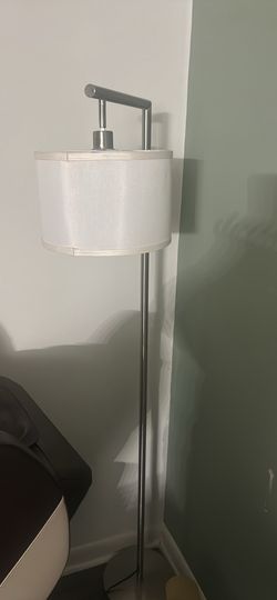 White and Silver floor lamp