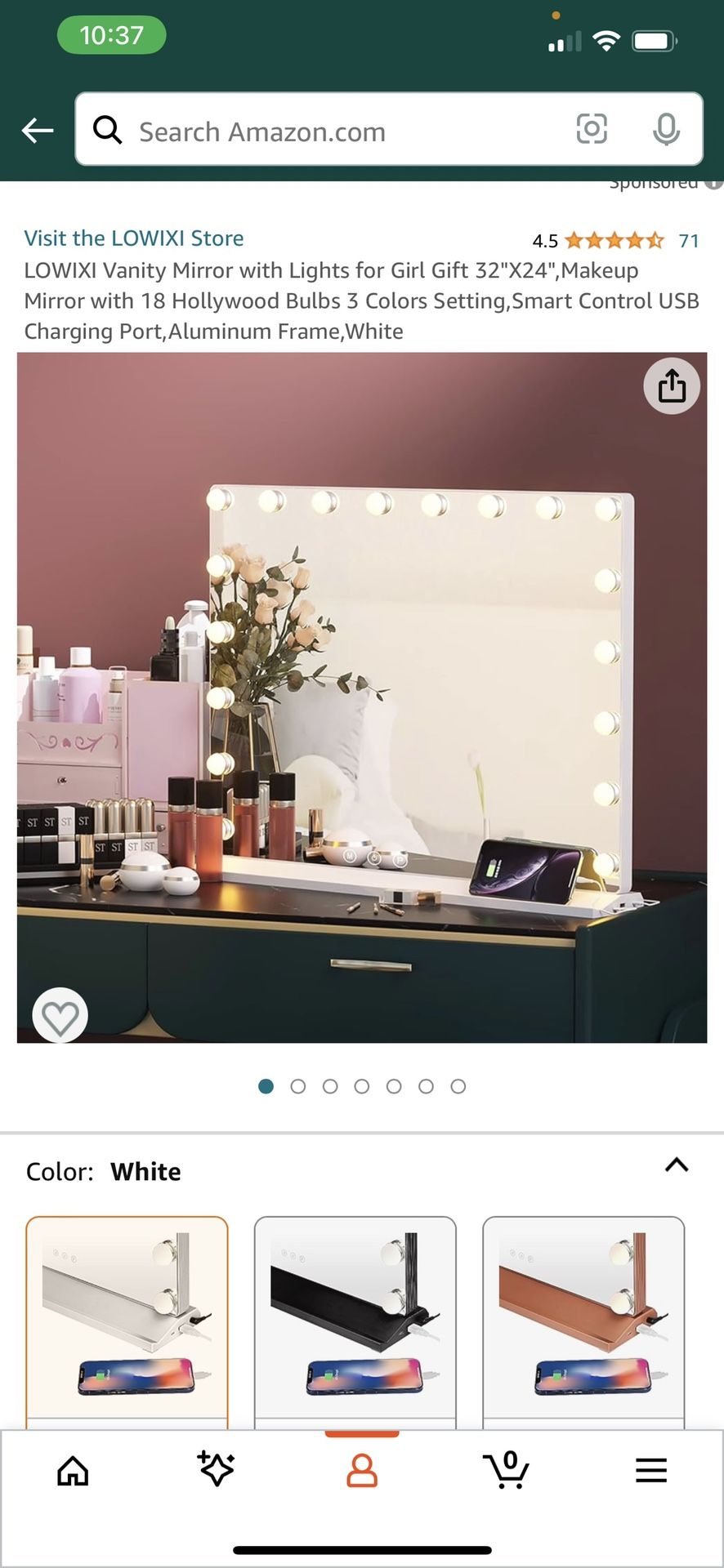 Vanity Mirror Large With Lights 