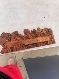 Hand carved Last Spper