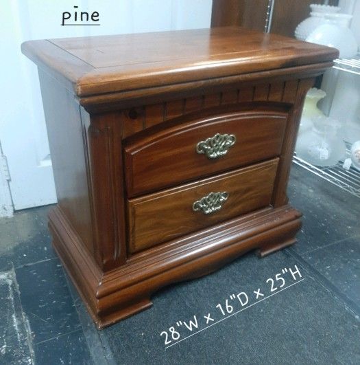 Rustic Pine Nightstand/ Wooden Bedroom Stand