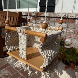 Handmade Macrame Baby Swing