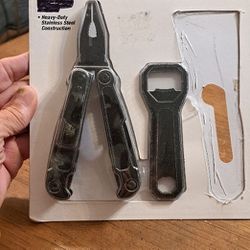 "NEW " Hyper Tough Multitool Set, Heavy-duty Stainless Steel Construction Has 13 Different Uses