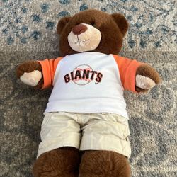 Build-A-Bear Brown Teddy Bear 14” SF Giants Shirt & Shorts Outfit Plush