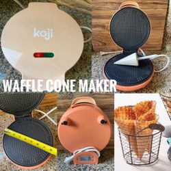 Electric Waffle Cone Maker W/ Shape Roller