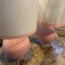            FOR  SALE    (2) Lamps   Pink And White