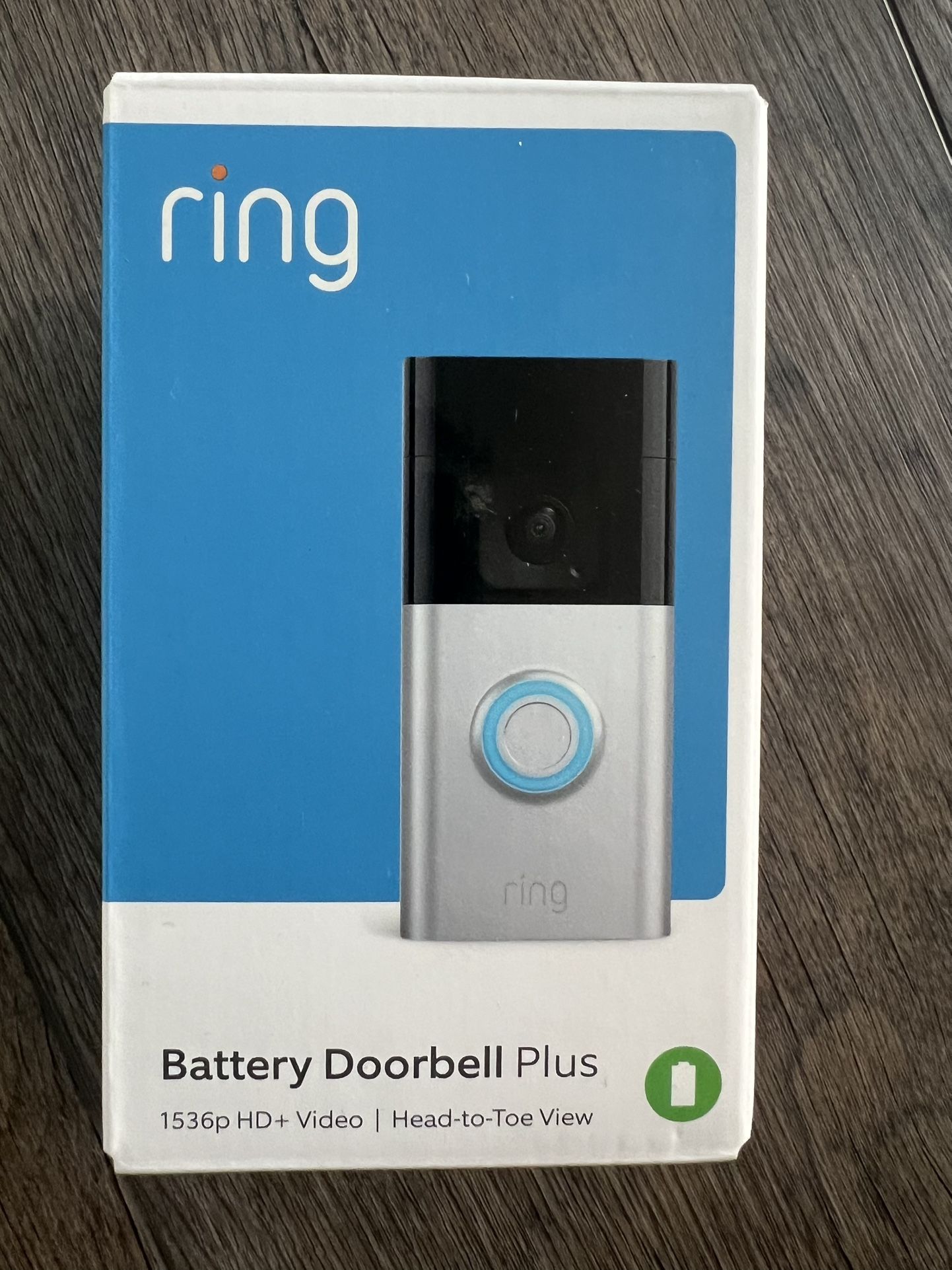 Ring Battery Doorbell Plus Satin Nickel new