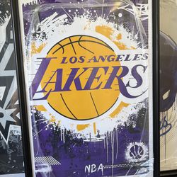 NBA Lakers Framed Posters 24x36