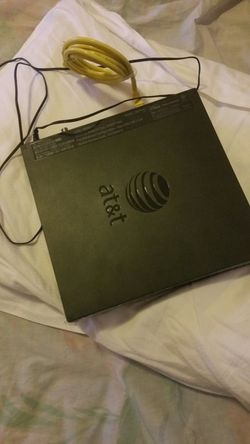 At&t cable and internet modem and wireless router