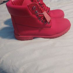 Fire Pair Red Timberlands 