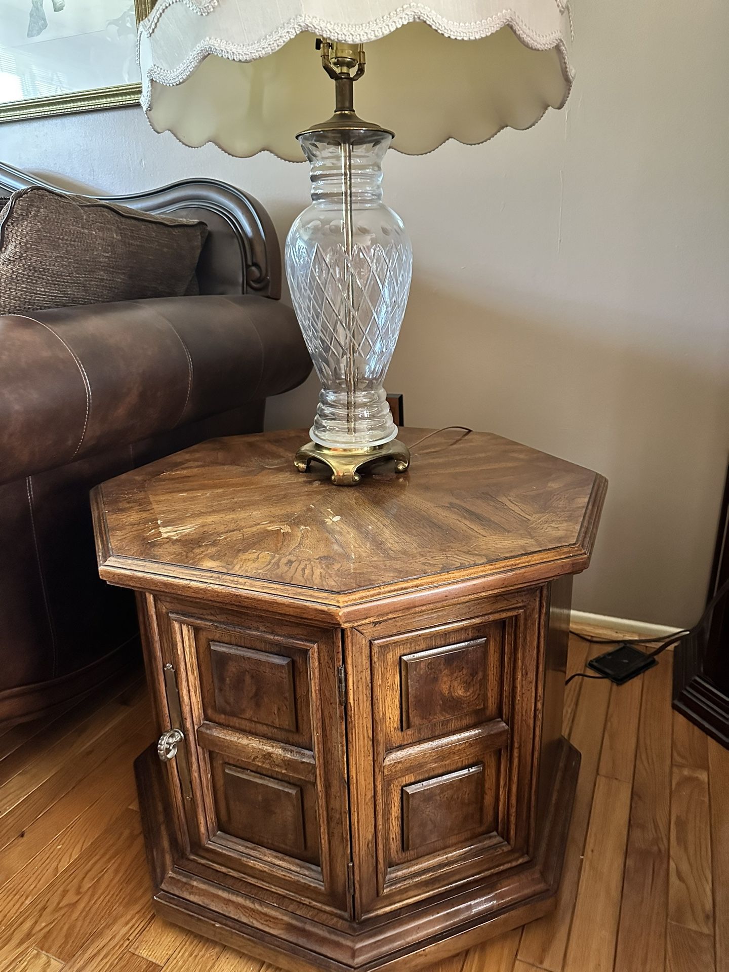 Antique End Tables And Lamps