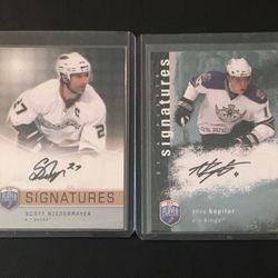 NHL Kings And Ducks Captain Autograph Hockey Cards