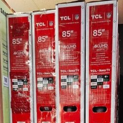 85 Tv Tcl Smart 4K HDTV $55 Down On Financing Free Delivery 6 Month Warranty