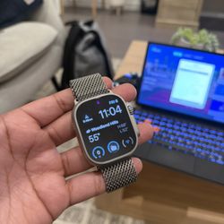 APPLE WATCH ULTRA 3 NATURAL TITANIUM + MILANESE LOOP BAND PRICE IS FIRM