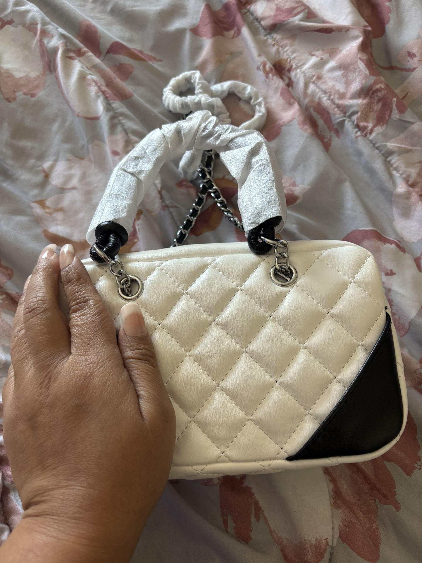 White And Black Purse