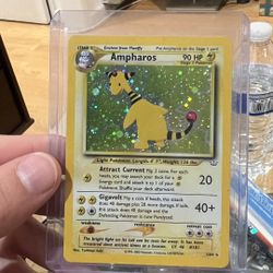 Double Holo Ampharos Neo Revelation