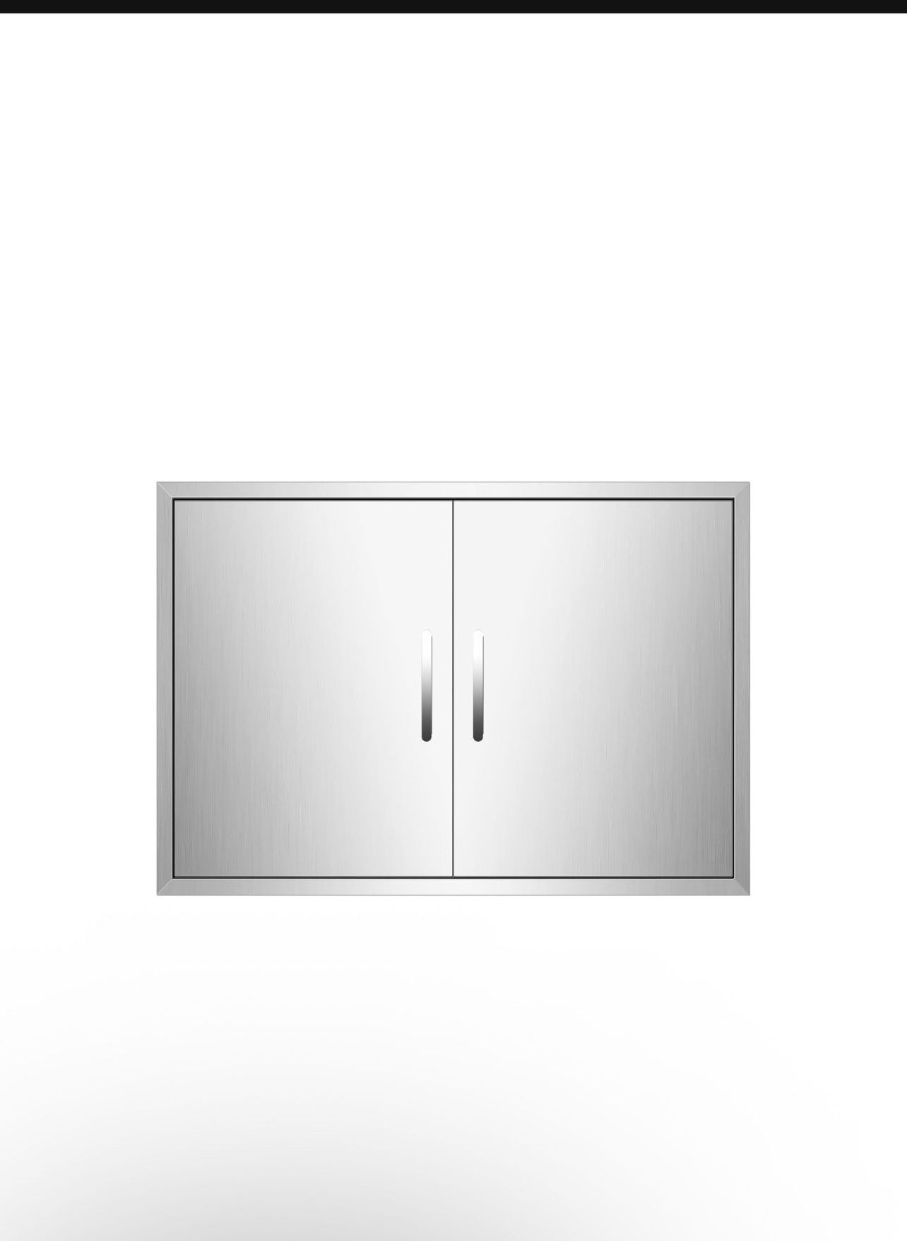 New Outdoor Kitchen Doors 33W x 21H Inch, Stainless Steel Flush Mount BBQ Access Door for Outdoor Kitchen Cabinet Grill Station or BBQ Island(B571)