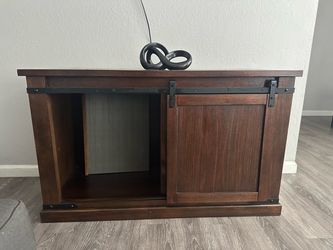 Rustic barn door console