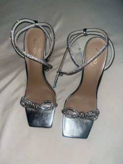 Silver Aldo Heels