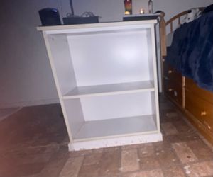 Small White Wood Bookshelf 3 Shelves