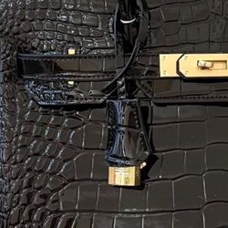 H Bag Black Shiny - Stunning Bag - Super Gift 