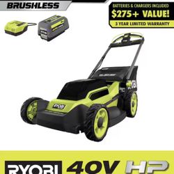 RYOBI 40V HP Brushless 20 in. Cordless Electric Battery Walk Behind Self-Propelled Lawn Mower with 6.0 Ah Battery and Charger