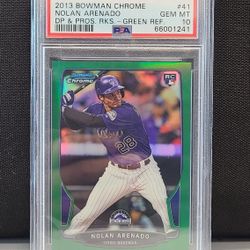 2013 Bowman Chrome Nolan Arenado Green Refractor /75 PSA 10