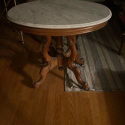 1870S Oval Marble Top parlor table