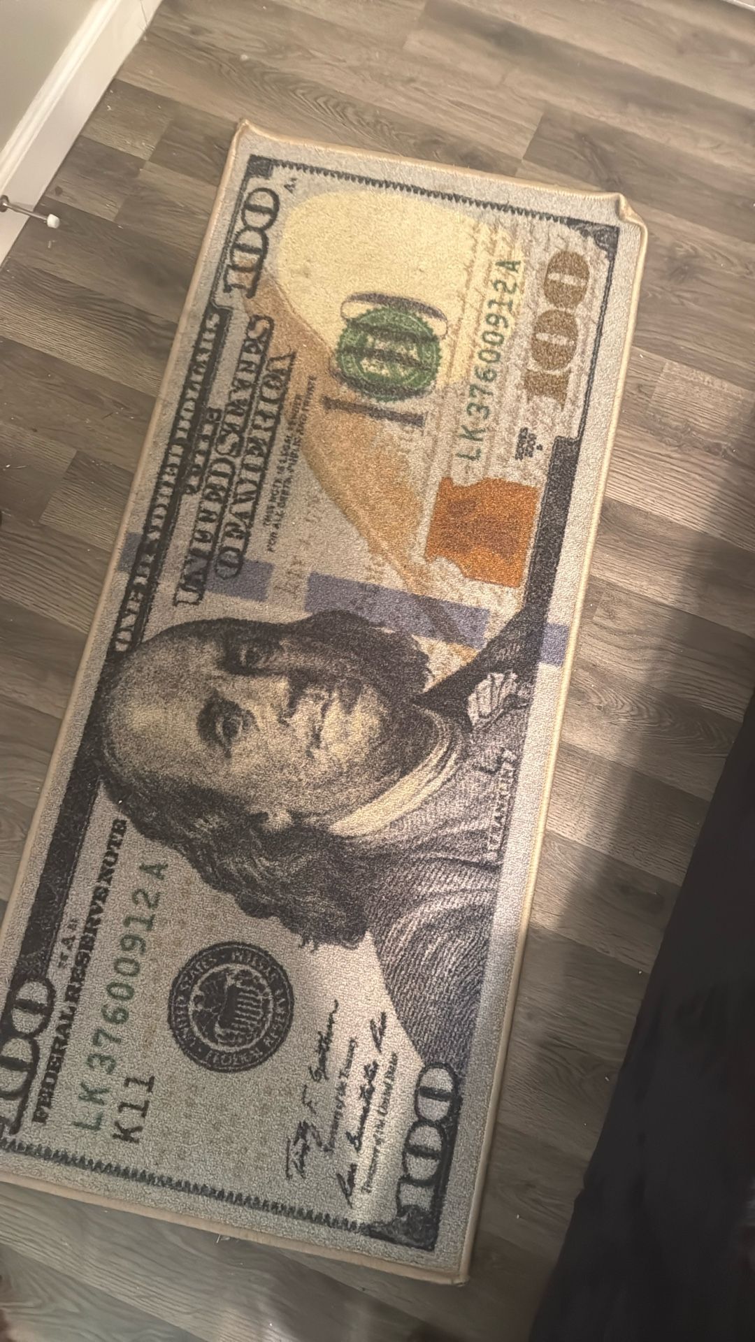 100 Dollar Bill Rug
