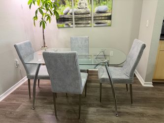 Glass Dining table and chairs