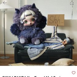 Pop Mart Skull Panda You Found Me Plush Toy Ratty Bear