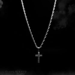 “crossmyheart” 18” Rope Chain + CZ Pendant 6.3g 18in