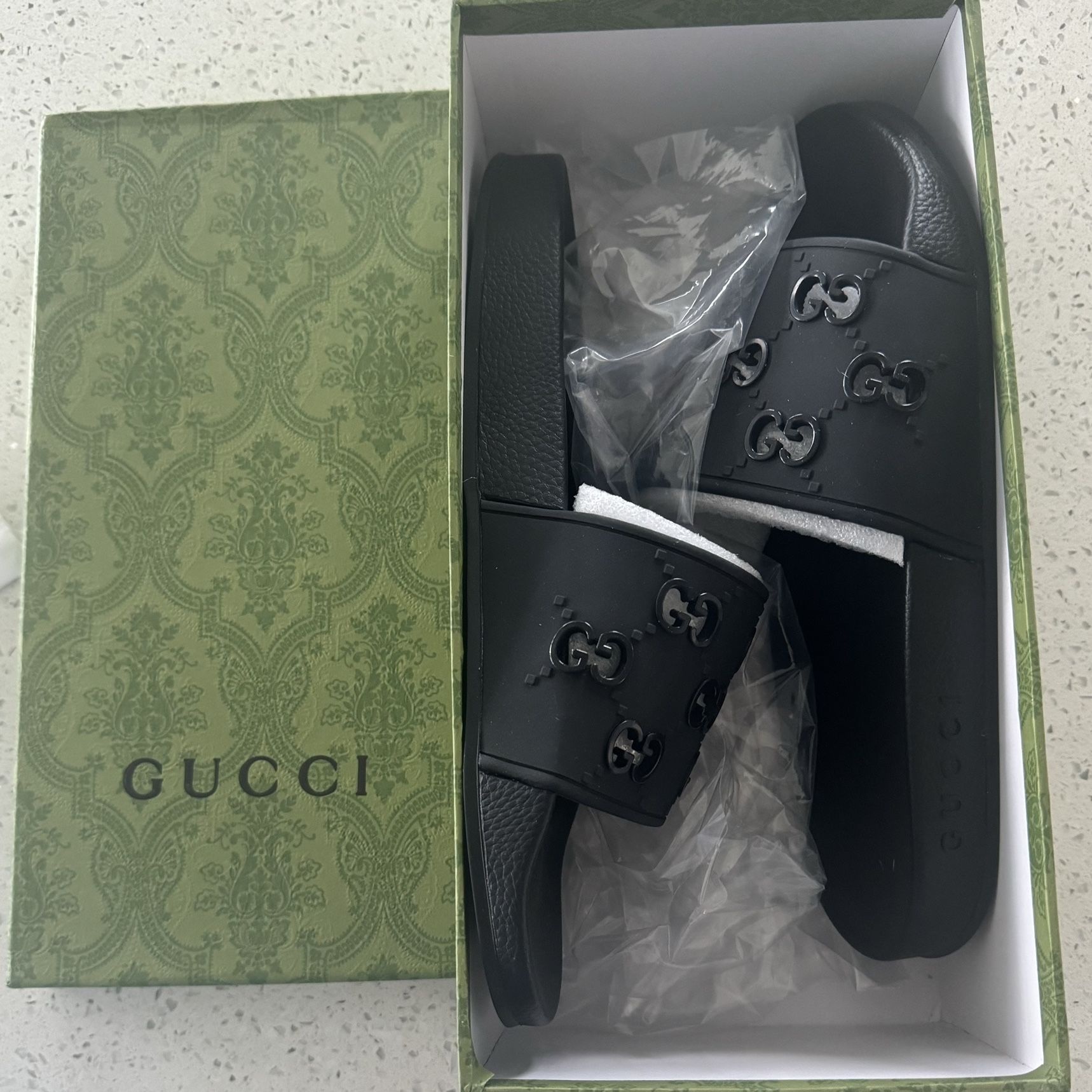Gucci GG Rubber Slides Size 10, Blue Size 9 Balmain Size 10