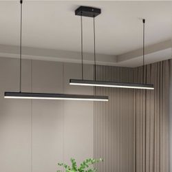 Linear Pendant light fixture lamp Black 