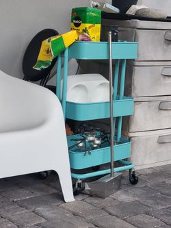 $20 each your choice rolling teal three tier utility cart or black storage cart