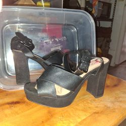 Black Penny Loves Kenny Block Platform Sandals